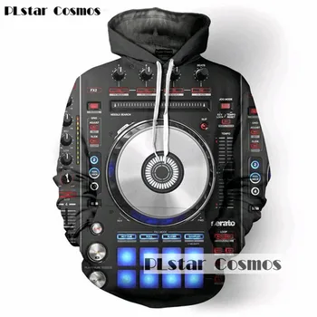 PLstar Kosmos 3D Sweatshirt Kvinder Mænd Hooded Rock DJ Print Punk Herre Hættetrøjer Hip hop Pullover Træningsdragt Moletom Masculino 5XL