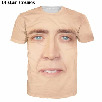 PLstar Kosmos Nicolas Cage T-Shirt National Treasure 3D-Print t-shirt til Kvinder, Mænd Sommeren Sjove tee toppe Plus størrelse 5XL Drop skib