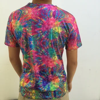 PLstar Kosmos Sommeren 2017 ny Stil Flashbacks T-Shirt farverige psykedeliske 3D-print Kvinder/Mænd t-shirt hip hop casual t-shirts toppe