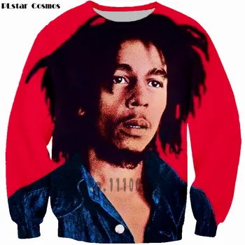 PLstar Kvinder/Mænd Hipster Crewneck Sweatshirt Reggae-Stjernen Bob Marley Udskrive 3d-hættetrøjer Tøj Jumper casual toppe størrelse S-5XL