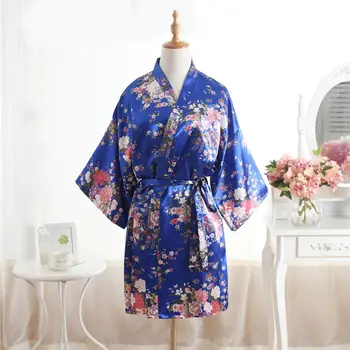 Plus Størrelse Damer Sommeren Mini Kimono Kort Kjortel, Badekar Kjole Hot Pink Kinesiske Kvinder Rayon Yukata Natkjole Pijama Mujer Mdn003