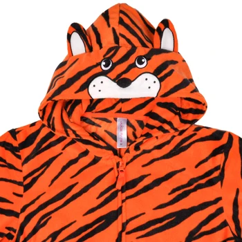 Plus Størrelse Fleece Tiger Pyjamas Kvinder Sy Onesie Animalske Kostumer Jumpsuits Par Heldragten Pyjamas Onesie For Voksne Kingurumi