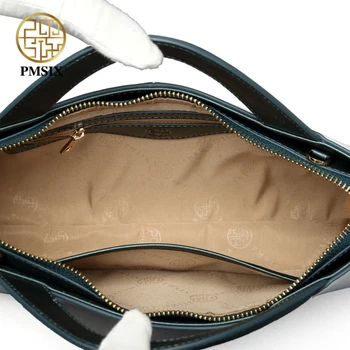 PMSIX 2018 Split Læder Kvinder Tasker Designer Håndtasker Lys farve Simple Mode skuldertaske Half moon Tote clutch tasker P120115