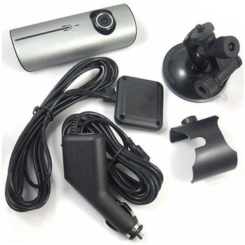 Podofo Dobbelt Linse Bil DVR X3000 R300 Dash Kamera med GPS G-Sensor Videokamera 140 Graders Vidvinkel 2,7 tommer Cam Video-Optager