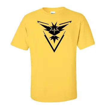 Pokemon Gå Logo T-Shirt Team Rød Mod Gul Instinkt Blue Mystic Cosplay T-Shirt Tee