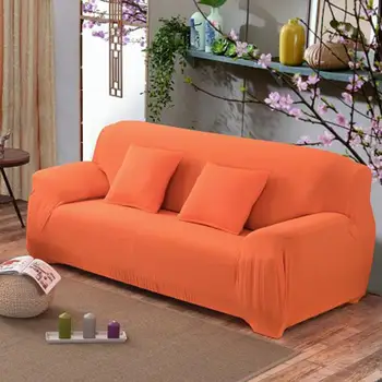 Polyester fiber Sofa Dækning for stue ensfarvet Blød Alle-inklusiv betræk Elastisk Sofa Dække Sofaen Dække E5M1