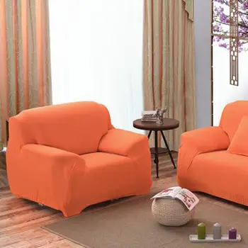 Polyester fiber Sofa Dækning for stue ensfarvet Blød Alle-inklusiv betræk Elastisk Sofa Dække Sofaen Dække E5M1