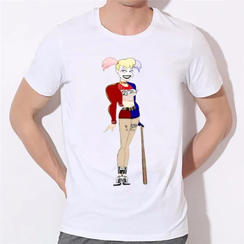 Pop Tegneserie-Film Karakter T-shirt Selvmord Trup Skull T-Shirt med Cool Nyhed Sjove Tshirt Stil Unisex Trykt Fashion Tee W27-20#