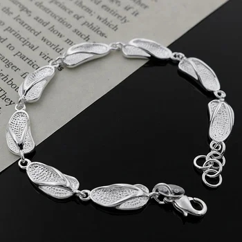 Populære engros H155 Smukke mode Elegant sølv Forgyldt charm Sko Fine Armbånd søde smukke kvinder Smukke smykker