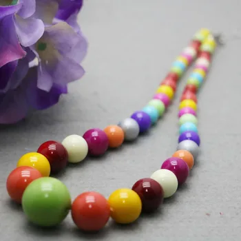Populære Slik perler halskæde Farverige Tyrkiet Sten, Kalcedon Runde natursten til kvinder, piger, Dame hånd kæde smykker Design