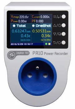 PR10-D FR16A (fransk stik) / power meter/ energimåler/ foranstaltning/record/ alarm/ timing/ 0.1~4000w/socket meter/meteric