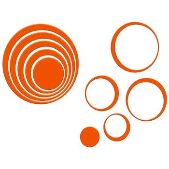 Praktisk 1 Sæt Indendørs Dekoration Cirkler Stereo Flytbare 3D Art Wall Stickers(farve:orange)