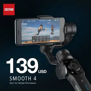 Pre salg ZHIYUN glat 4 smartphone Håndholdte 3-Akse Gimbal Bærbare Stabilisator for Smartphone-iPhone-Kamera Gimbal zhi yun