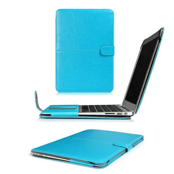 Premium Læder Smart Beskyttende Hylster Sleeve taske Cover til MacBook Air Pro Retina 11 12 13 15 Tommer Ultra macbook sag