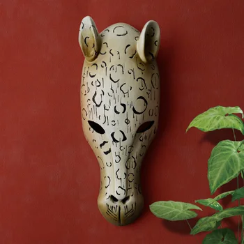 Primitiv Afrikansk Stil Emulational Dyr Maske Væggen Hængende Dekoration Bar Restaurant Kreative Væg Kunst Trendy Harpiks Håndværk