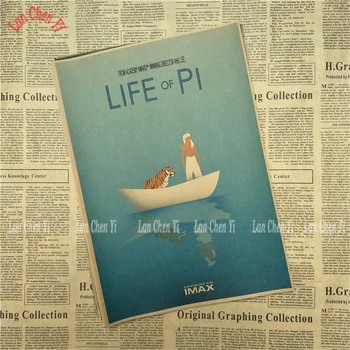 Prisbelønnede film, Life of Pi Klassiske Kraftpapir Plakat Cafe Kreative tapet boligindretning Gratis Fragt