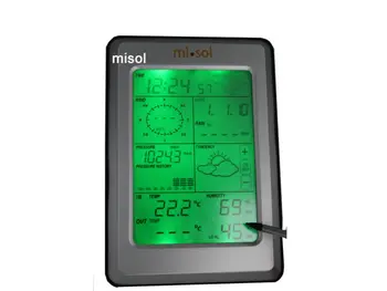 Pro Trådløse vejrstation w/ PC-interface Touch-Panel w/ Solar sensor