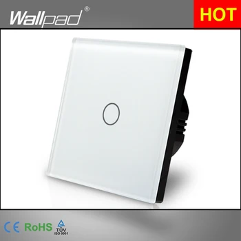 Producent Wallpad EU-Standard 1 Gang 2-Vejs 3-Vejs Kontrol White Wall Light Touch Screen Skifte Glas Panel, Gratis Fragt