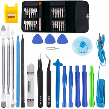 Professionel 46 i 1 Mobiltelefon Skærm Åbning Reparation Værktøjer Kit Skruetrækker til at Lirke Adskille Værktøj Sæt til iPhone, Samsung
