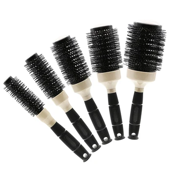 Professionel Frisør Aluminium Rund Børste Hår Salon Blæser Nylon Curly Hair Brush Frisør-Styling Værktøjer Roll Kam
