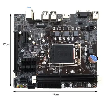 Professionel H61 Desktop-Computer Bundkort 1155 Bundkort Pin CPU Interface Opgradere USB2.0 DDR3 1600/1333