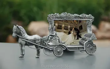 PRZY skimmel Hvid Prinsesse Transport Ægteskab Bryllup Frame Silikone Formen Kreative Retro Photo Frame Kage Dekoratør