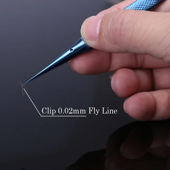 Præcision Telefon Reparation Flyve Line Fingeraftryk Pincet Klip Jumper Linie 0.02 mm til Apple iphone Bundkort kobbertråd