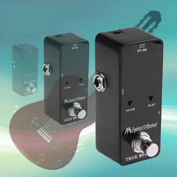 PT-06 Mini Pocket Kromatisk Tuner B0-B6-Effekt-Pedal Sort til Guitar, Bas, Violin, Ukulele Line-in og Mic-Afsløring