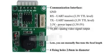 PTC06 Miniature Seriel JPEG-Kamera Modul CMOS 1/4 tommer TTL/UART Interface MRY
