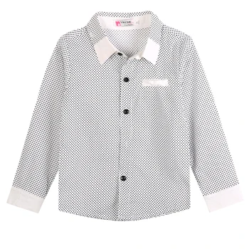 Pudcoco Baby Drenge Bomuld Formelle Top Shirt Almindeligt Afslappet Langærmet Revers Part Bomuld Skjorte Drenge Tøj