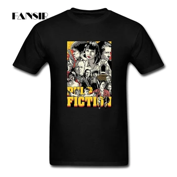 Pulp Fiction Mænd T-Shirt af Høj Kvalitet T-Shirt Mandlige Korte Ærmer Crewneck Bomuld, XS-3XL Mærke Tøj Til Fyre