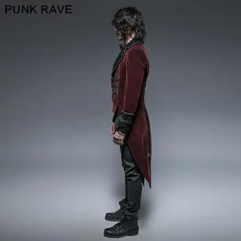 Punk Rave Red Mænds steampunk gothic Vampyr Jakke Frakke Rock Blid Tailcoat