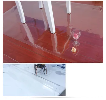Pvc gennemsigtig vandtæt læder måtter-Gulvtæppe beskyttelse film stuen sofabord, tæppe, Blød beskyttende glas måtter PVC tæppe