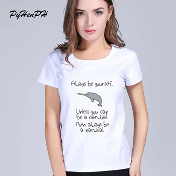 PyHenPH Mærke Altid Være dig Selv ,Medmindre Du Kan Blive En Havfrue t-shirt Afslappet Kvinder toppe harajuku Havfrue kvinder t-shirt