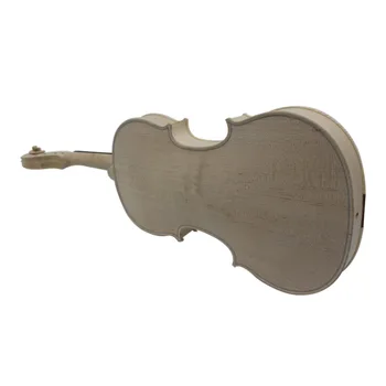 På Lager Fabrik Ufærdige Hvid Violin Selektiv 10 År Naturlige Tørrede Maple Tilbage Spruce Top Håndlavet Violin I Fuld Størrelse
