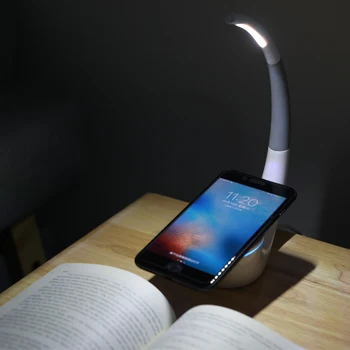 Qi trådløse oplader Nillkin 2 i 1 Reception LED Lys Trådløse Oplader Lampe Øjne beskyttelse læselamper USB-Oplader til iPhone X 8