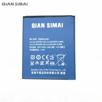 QiAN SiMAi 2800mAh Batteri Til Lenovo A6000 LeMeng K3 K30-T K30-W lenovo K3 A3860 A3580 A3900 K30-E-telefonen BL242