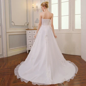 QQ Elsker 2018 Billige Vintage Long Train Wedding Dress Robe de Mariee Sirene Plus Size Brude Kjole Gratis Fragt Vestido De Noiva