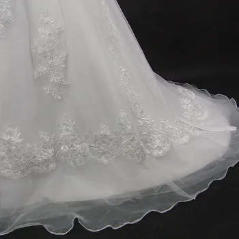 QQ Elsker 2018 Nude Farve Rygløs Fuldt Ærmer Lace Wedding Dress Custom-made Plus Size brudekjoler Vestido De Noiva