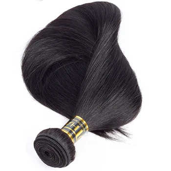QT Brazilian Hår glat Hår Bundter menneskehår Weave 4 Bundter Naturlige Farve Non-Remy Hair Extension 8-28 Gratis Fragt