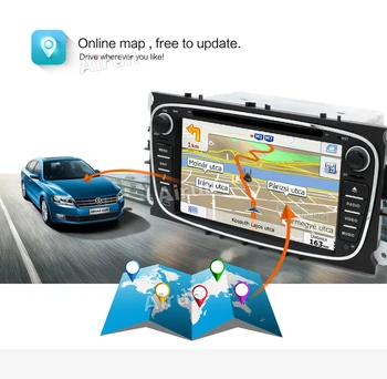 Quad Core 2din Android 6.0 Bil DVD-for Ford Mondeo Ford C-max S-max med engelsk Wifi 3G GPS Bluetooth-Radio, touch skærm, wifi 3G