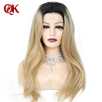 QueenKing Hår 150% Tæthed Brasilianske Ombre 1B 27 lace front wig Golden Blonde Remy Hair Gratis Fragt