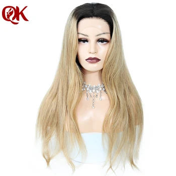 QueenKing Hår 150% Tæthed Brasilianske Ombre 1B 27 lace front wig Golden Blonde Remy Hair Gratis Fragt