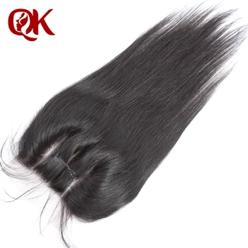 QueenKing Hår, Brazilian Silky Straight Lace Lukning 3 Del 5X5 Remy Hair Lukning Naturlige Farve fransk Blonde Med Baby Hair