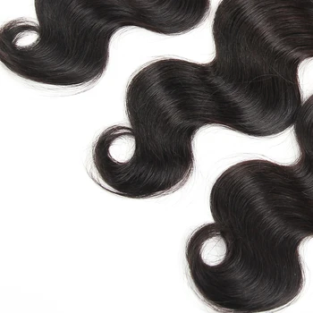 Queenlike hårprodukter 3 Stykker/masse Remy Brazilian Hår Væve Bundter menneskehår Bundter Naturlige Farve Brasilianske Body Wave