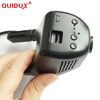 QUIDUX Bil DVR Kamera, videooptager WiFi APP Manipulation Full HD 1080p Novatek 96658 IMX 322 Dash Cam Registrator Black Box