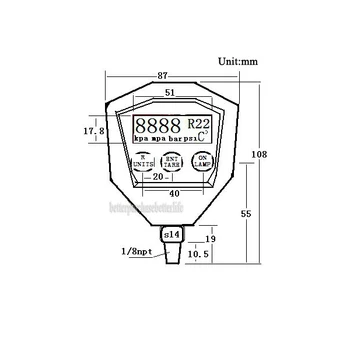 R22 R410 R404A R407C R134A klimaanlæg Køle-Vakuum Medicinsk Udstyr Batteri-Drevne Digital manometer