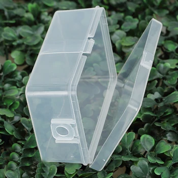 R555 Plast Rektangulære Lille Klar Æske Gennemsigtig Emballage Boks Med Låg Krog Hjem Opbevaring