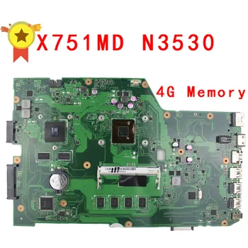 R752MD Bundkort X751MD rev2.0 Bundkort k751M K751MA X751MA R752M processor N3530 med 4G hukommelse om bord GT 820M 1G Testet