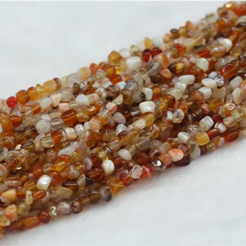 Rabat Engros Naturlige Ægte Orange Rød Sardonyx Agat Nugget Løse Perler Fri Form, Perler, 3-12mm Passer til Smykker 15